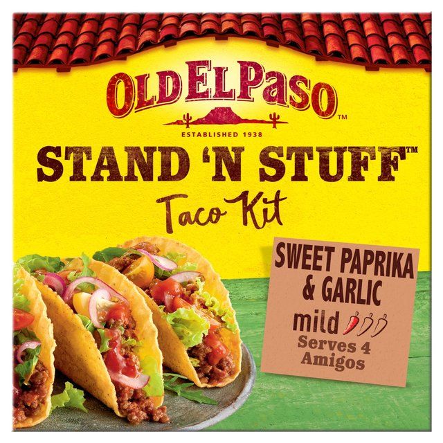 Old El Paso Mexican Stand 'N' Stuff Sweet Paprika &amp;amp; Garlic Taco Kit   312g