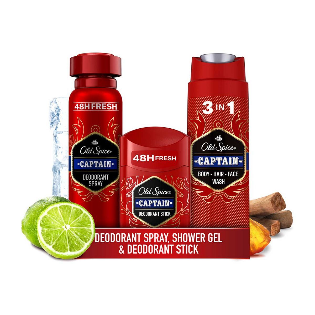 Old Spice Captain Deodorant &amp;amp; Shower Gel Bundle