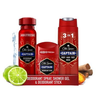 Old Spice Captain Deodorant &amp;amp; Shower Gel Bundle
