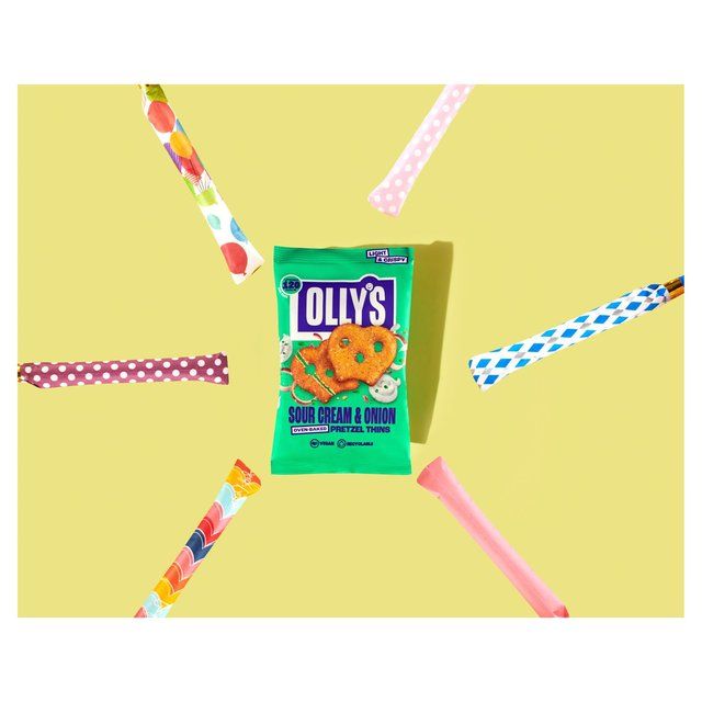 Olly's Pretzel Thins - Sour Cream &amp;amp; Onion   140g