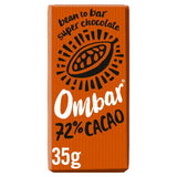 Ombar 72% Cacao Organic Vegan Fair Trade Dark Chocolate   35g