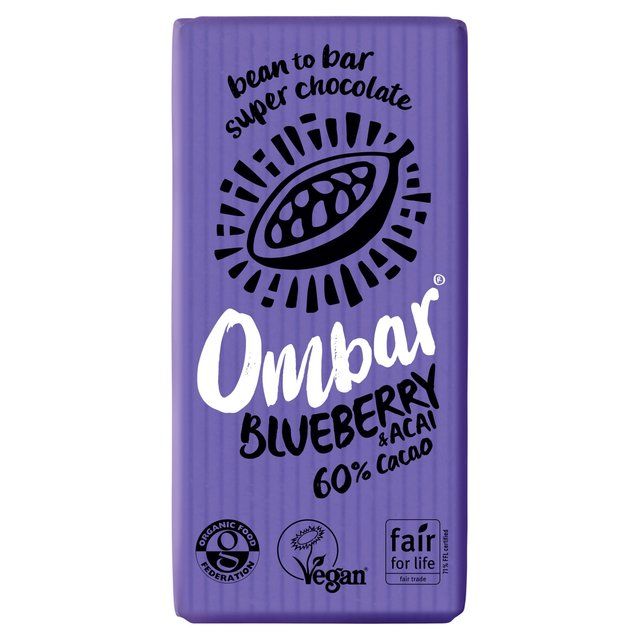 Ombar Blueberry &amp;amp; Acai Organic Vegan Fair Trade Chocolate    35g