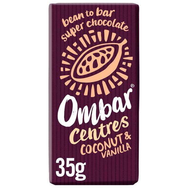 Ombar Centres Coconut &amp;amp; Vanilla Organic Vegan Fair Trade Chocolate   35g
