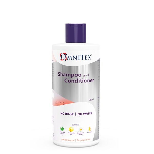 Omnitex Rinse Free Shampoo &amp;amp; Conditioner, NHS Product-500ml