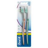 Oral-B 123 Classic Care Medium Manual Toothbrush x2