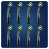Oral B Crossaction Toothbrush Heads Black   8 per pack