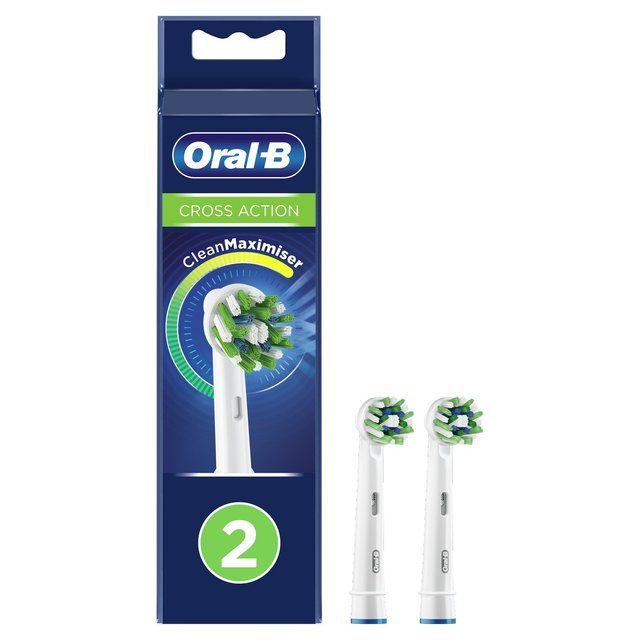 Oral-B CrossAction Toothbrush Heads - White   2 per pack