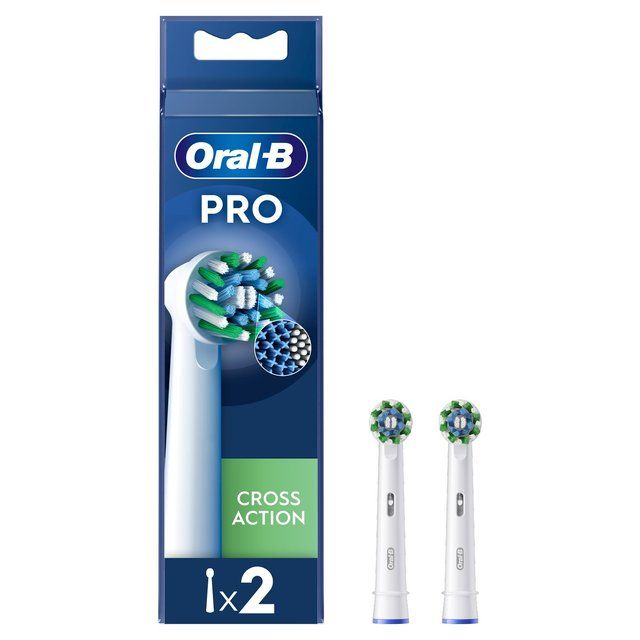 Oral-B CrossAction Toothbrush Heads - White   2 per pack