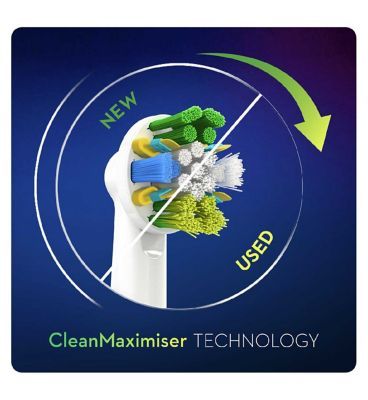 Oral-B FlossAction Toothbrush Head with CleanMaximiser Technology, 4 Pack