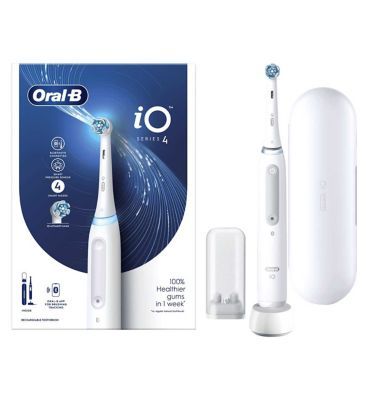 Oral-B iO4 Electric Toothbrush - White (+Travel Case)