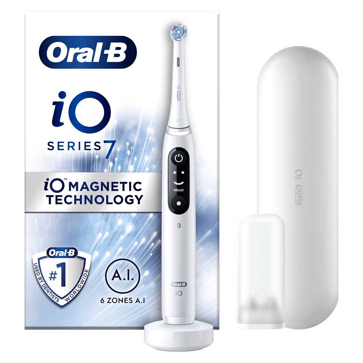 Oral-B iO7&amp;trade; Electric Toothbrush - White Alabaster