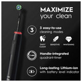 Oral-B Pro 3 3900 Black &amp;amp; Pink Duo Pack of 2 Electric Toothbrushes   2 per pack