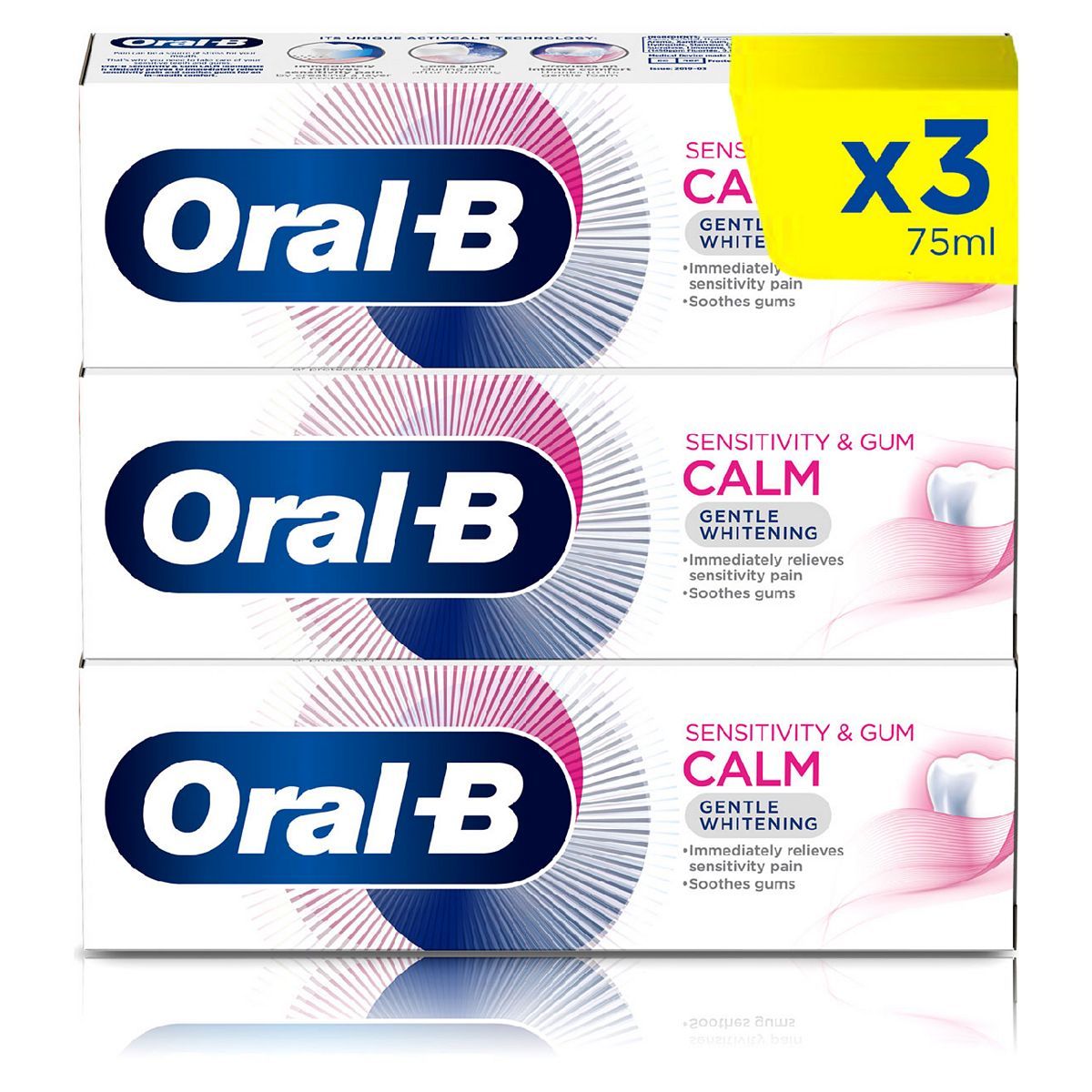 Oral-B Sensitivity &amp;amp; Gum Calm 3 Month Toothpaste Bundle - Gentle White
