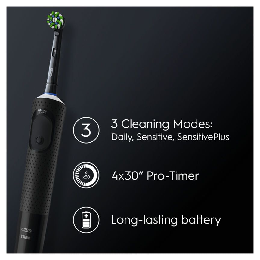 Oral B Vitality Pro Black Electric Toothbrush Designed By Braun