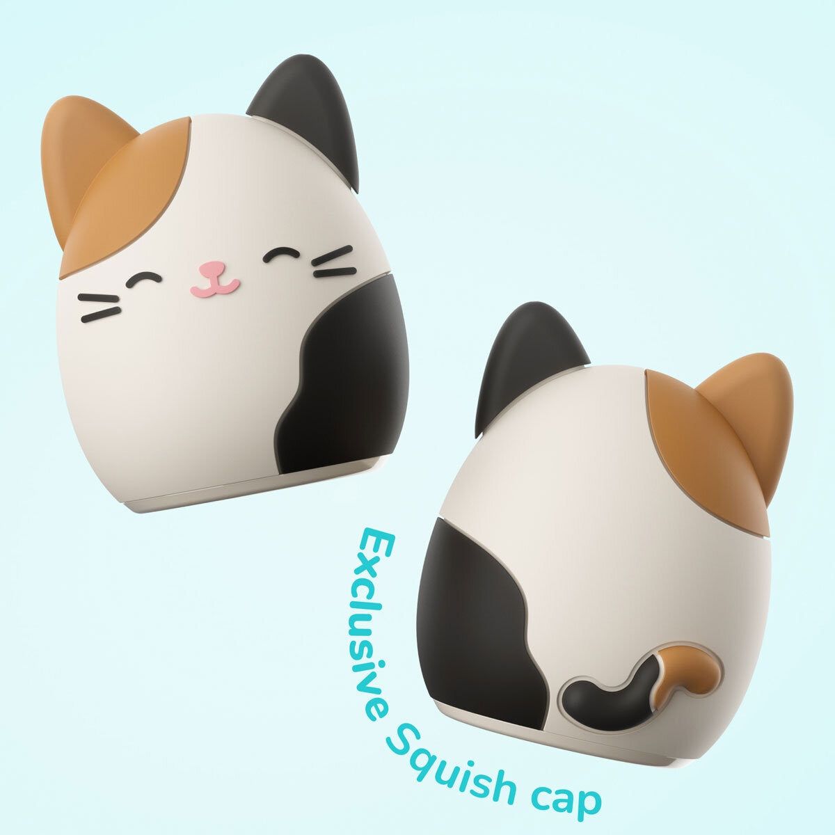 Ordo Squishmallows Cam The Cat Rechargeable Kids Toothbrush &amp;amp; 6 Brush Heads