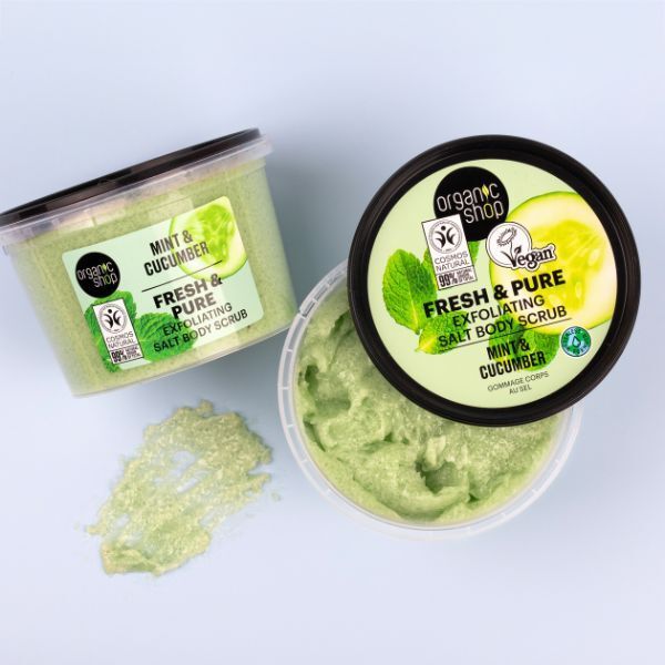 Organic Shop Exfoliating Body Scrub Mint &amp;amp; Cucumber 250 ml