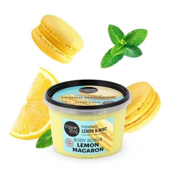 Organic Shop Lemon Macaron Body Scrub Lemon &amp;amp; Mint 250ml