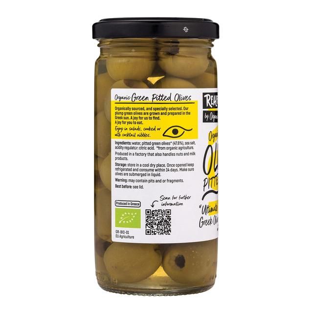Organico Organic Green Pitted Olives   230g