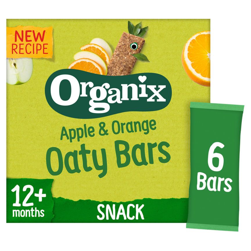 Organix Apple &amp;amp; Orange Soft Oaty Bars 12+ Months 6 x 23g (138g)