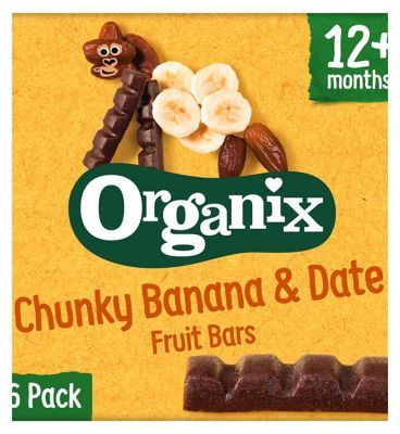 Organix Banana &amp;amp; Date Organic Fruit Snack Bar Multipack 6x17g