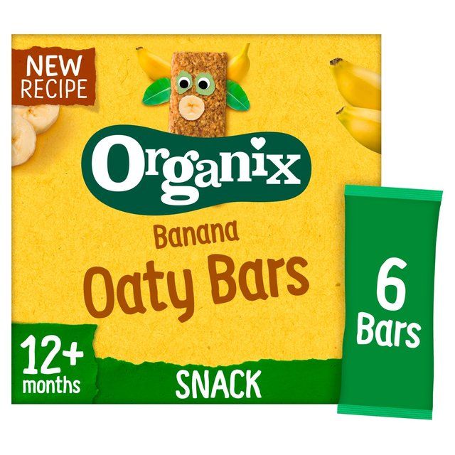 Organix Banana Organic Soft Oaty Bars Toddler Snack Multipack   6 x 23g