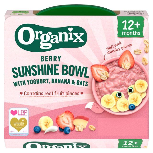 Organix Berry Sunshine Bowl With Yoghurt Banana &amp;amp; Oats Toddler Meal   120g