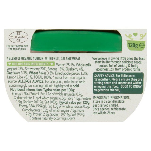 Organix Berry Sunshine Bowl With Yoghurt Banana &amp;amp; Oats Toddler Meal   120g