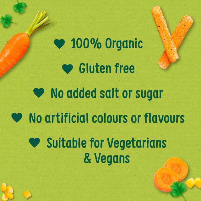 Organix Carrot Organic Stix 10 mths+ Multipack   4 x 15g