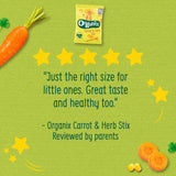 Organix Carrot Organic Stix 10 mths+ Multipack   4 x 15g