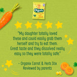 Organix Carrot Organic Stix Toddler Snack 10 months+    15g