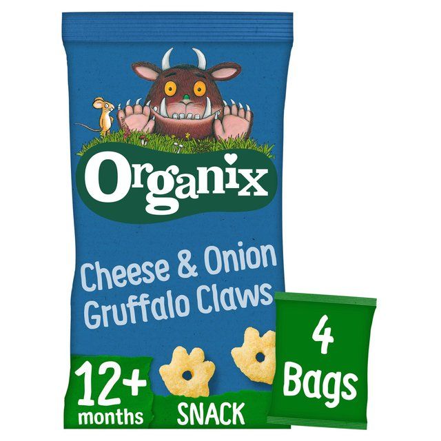 Organix Cheese &amp;amp; Onion Organic Gruffalo Claws 12 mths+ Multipack   4 x 15g
