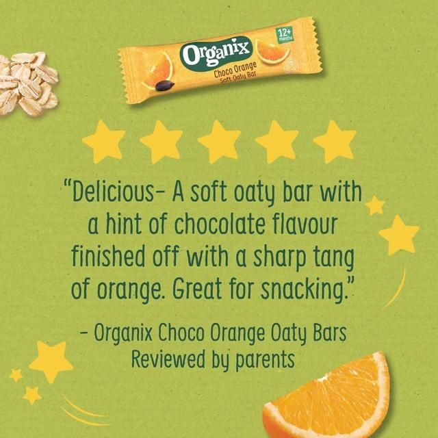 Organix Choco Orange Organic Soft Oaty Bars Toddler Snack Multipack   6 x 23g