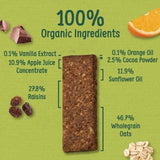 Organix Choco Orange Organic Soft Oaty Bars Toddler Snack Multipack   6 x 23g