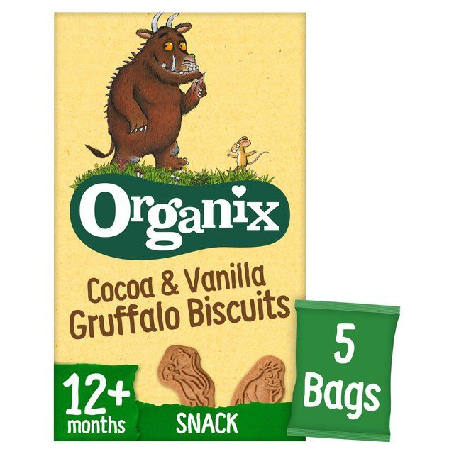 Organix Cocoa &amp;amp; Vanilla Organic Gruffalo Biscuits 12 mths+ Multipack   5 x 20g