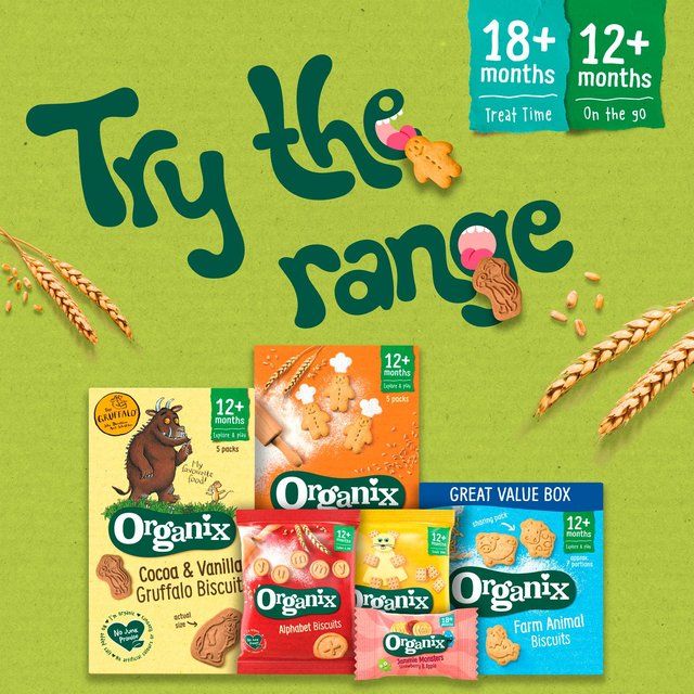 Organix Farm Animal Biscuits 12 mths Value Box   100g