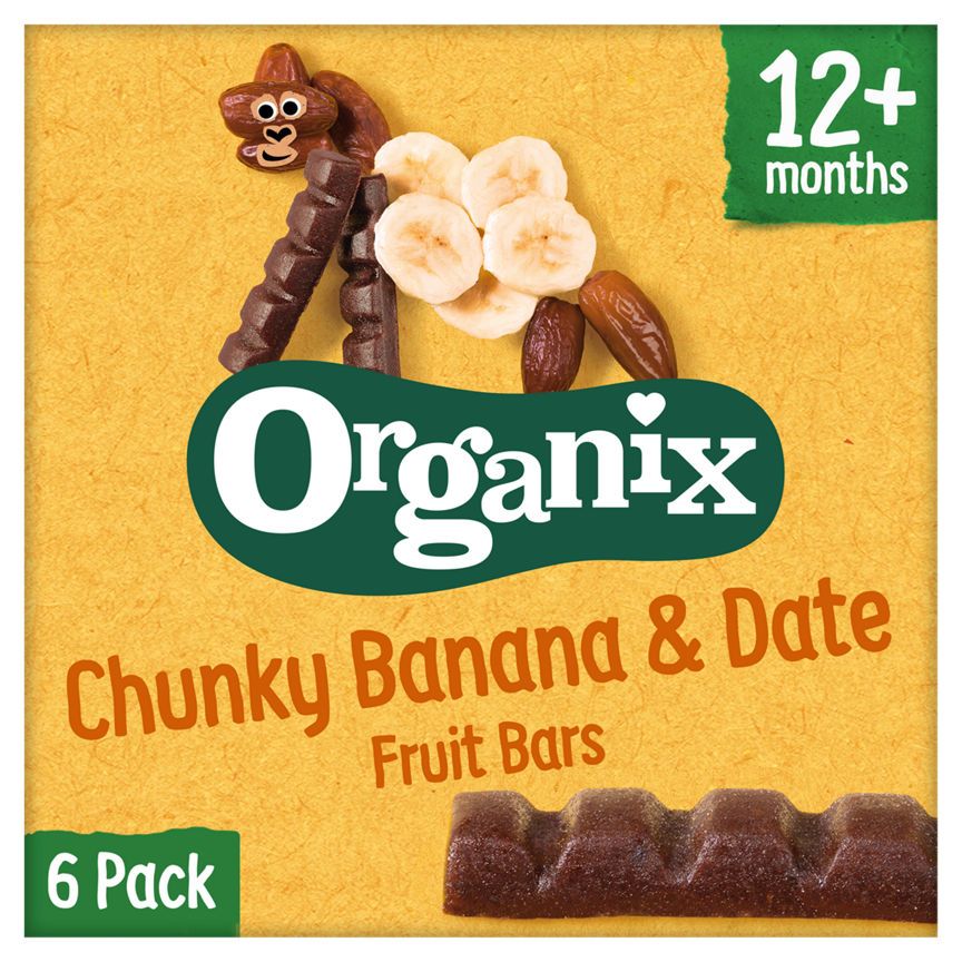 Organix Goodies Chunky Banana &amp;amp; Date Fruit Bars 12+ Months