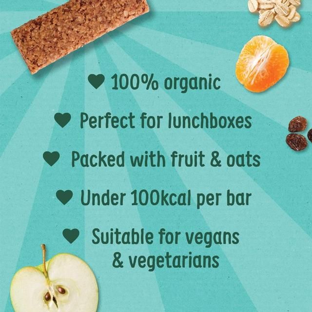 Organix KIDS Marvellous Mandarin &amp;amp; Apple Organic Oat Snack Bars Multi   6 x 23g