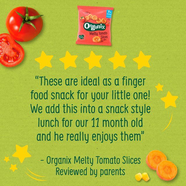 Organix Melty Tomato Organic Slices Baby Snack 7 months+   20g