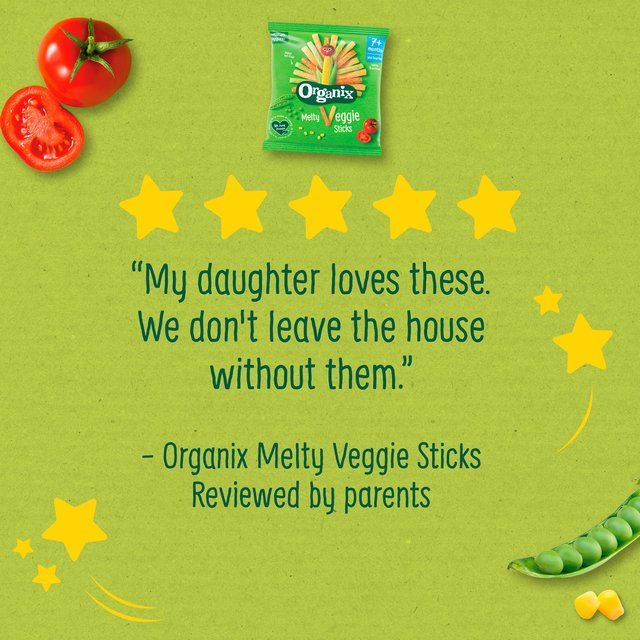 Organix Melty Veggie Organic Stix 7 mths+ Multipack   4 x 15g