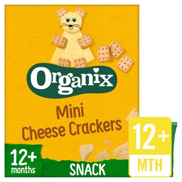 Organix Mini Organic Cheese Crackers Toddler Biscuits 12 mths+   80g
