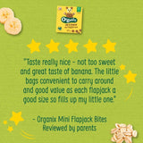 Organix Mini Organic Oat &amp;amp; Banana Flapjack Toddler Snacks Multipack   4 x 20g