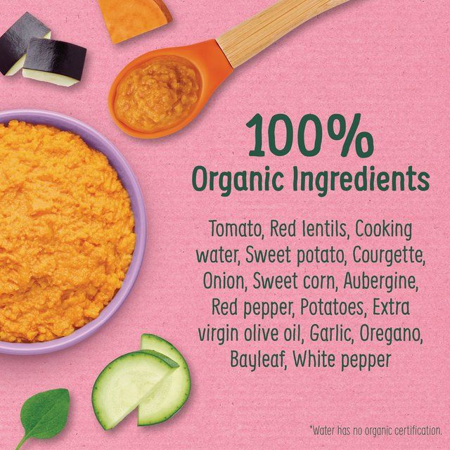 Organix Rainbow Ratatouille With Lentils Baby Food 7 months   130g