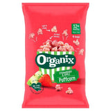 Organix Strawberry &amp;amp; Apple Puffcorn 12 months toddler snack   4 x 10g