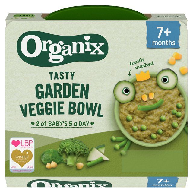 Organix Tasty Garden Veggie Bowl Baby Food 7 months   130g