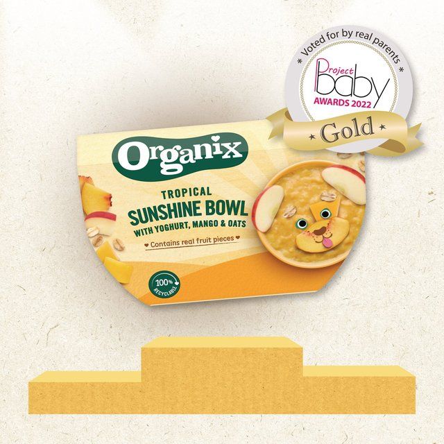 Organix Tropical Sunshine Bowl With Yoghurt Mango &amp;amp; Oats Toddler Food   120g
