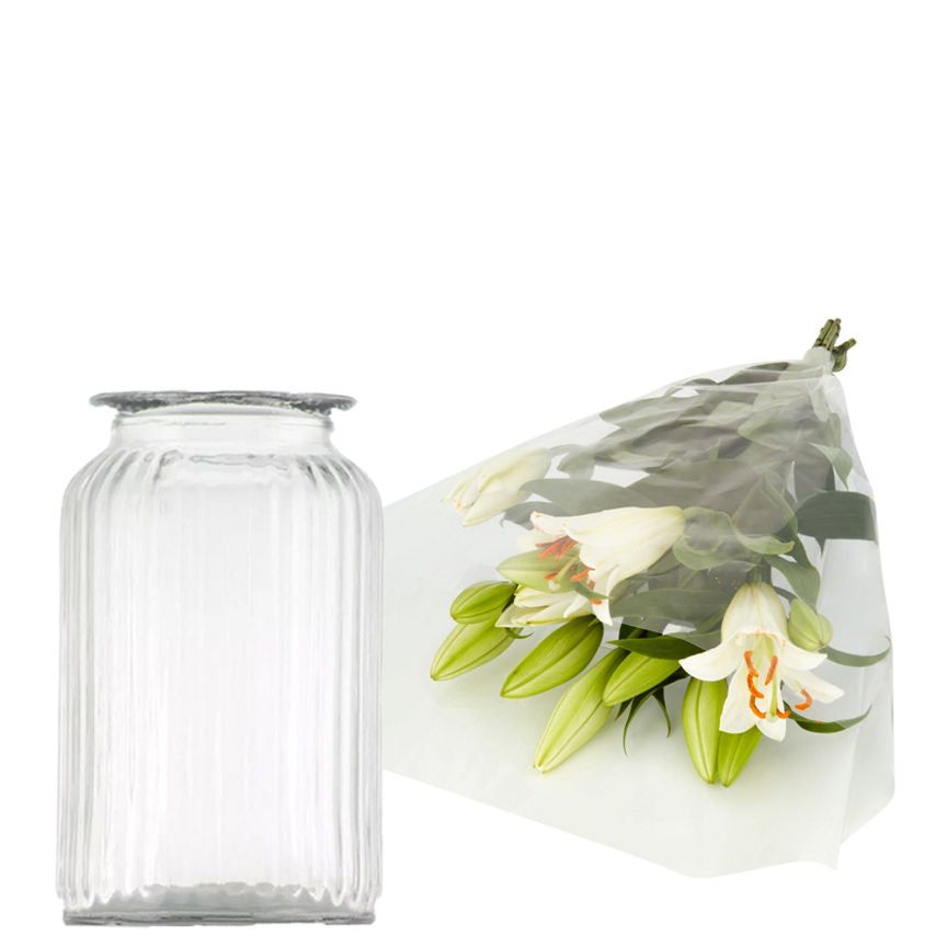 Oriental Lilies &amp;amp; Vase Bundle