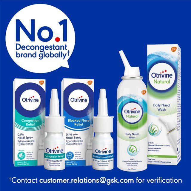 Otrivine Allergy Hayfever &amp;amp; Blocked Nose Relief Nasal Spray   10ml