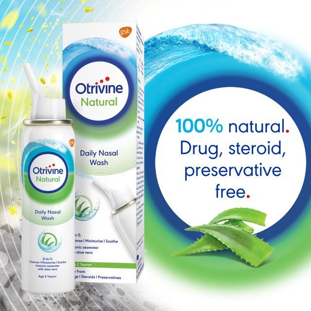 Otrivine Natural Daily Nasal Wash with Aloe Vera Drug Free   100ml
