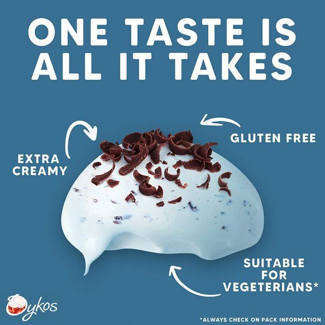 Oykos Stracciatella Luxury Greek Style Yoghurt   4 x 110g