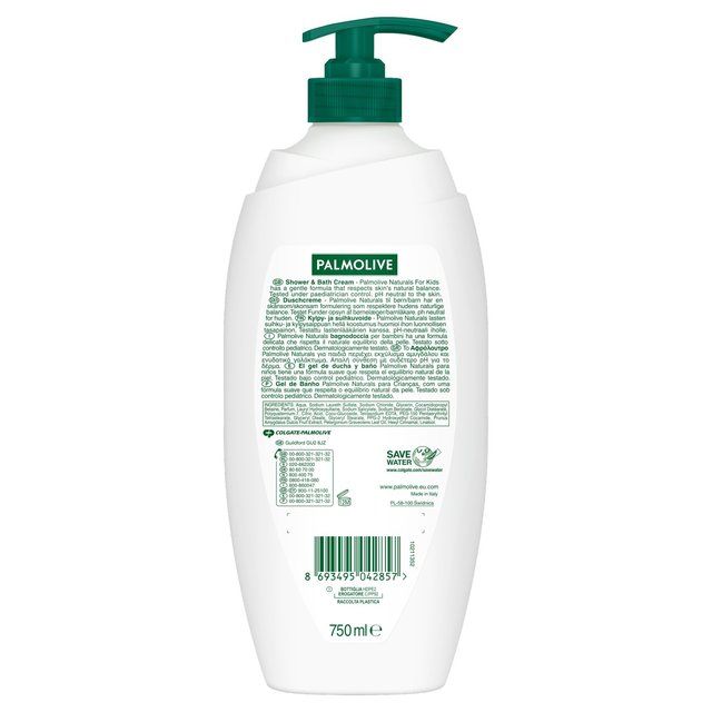 Palmolive Naturals Kids Shower &amp;amp; Bubble Bath Pump   750ml